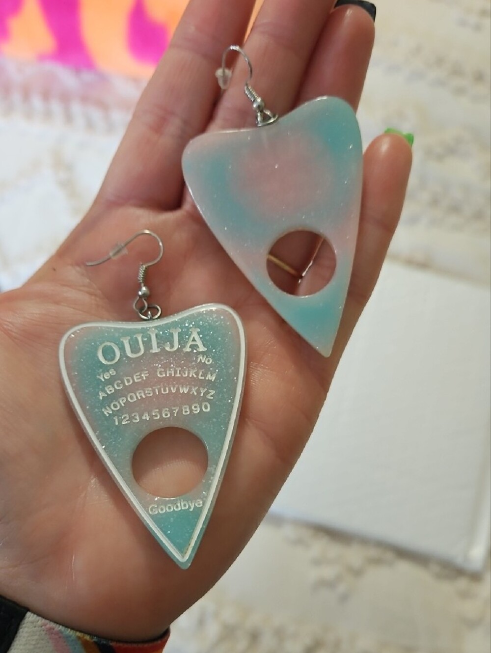 Ouija Dangle Earrings Iridescent